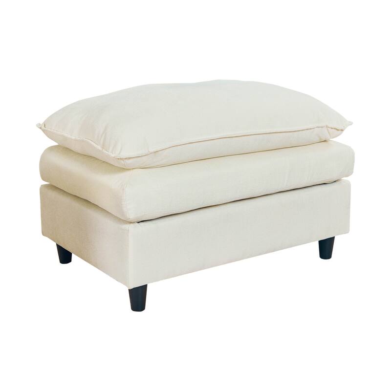 80.31" Linen 2-Seat Sofa with Hidden Storage & Soft Armrests
