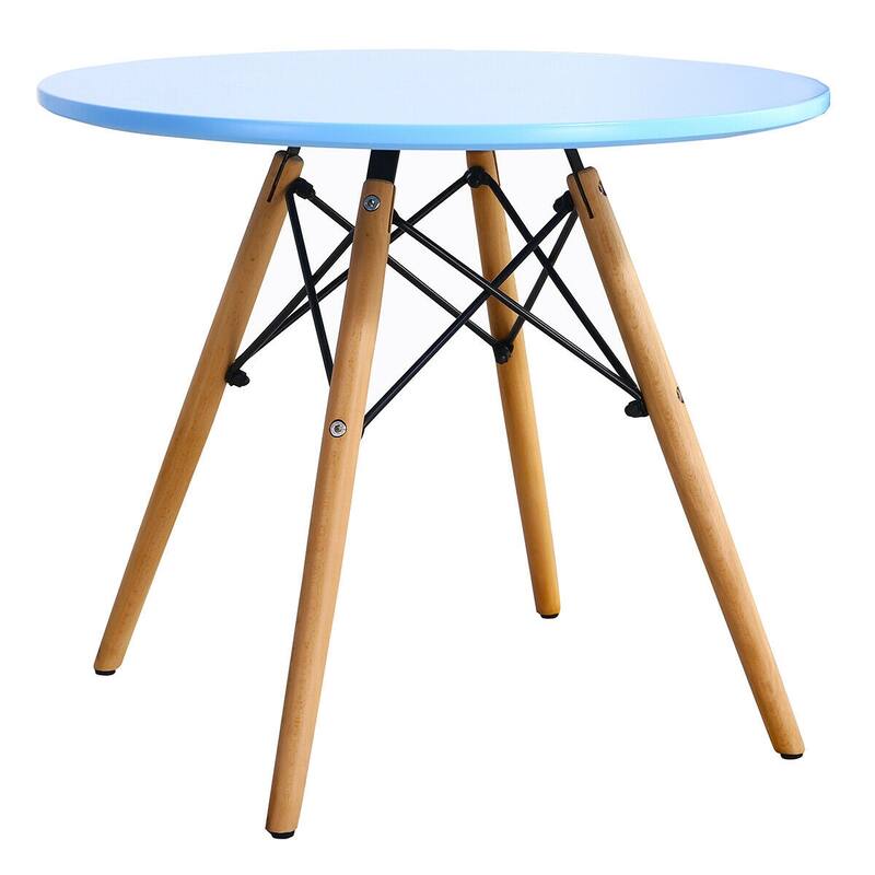 Gymax 5 PC Kids Colorful Round Table Chair Set w/ 4 Armless Chairs - See Details