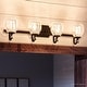 preview thumbnail 1 of 5, Luxury Crystal Bathroom Vanity Light, 7.5"H x 32"W, with French Country Style, Olde Bronze Finish by Urban Ambiance