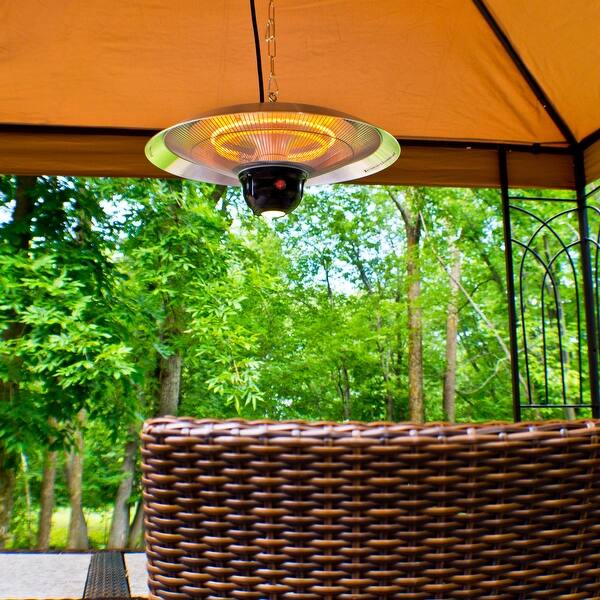 Ener-G+ HEA-21522MI-S Indoor/Outdoor Ceiling Electric Patio Heater w/ LED  Light u0026 Control - Silver - Bed Bath u0026 Beyond - 15908111