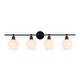 preview thumbnail 9 of 7, Gwyneth 4-light Contemporary Frosted Glass Vanity Light
