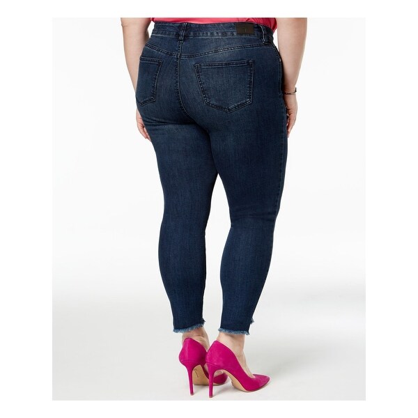 Asymmetrical jeans plus size clearance