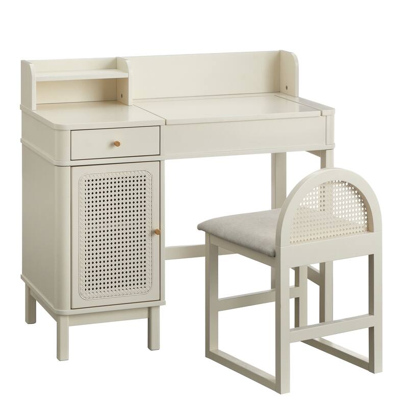 Lifestorey Bayview Rattan Vanity Set