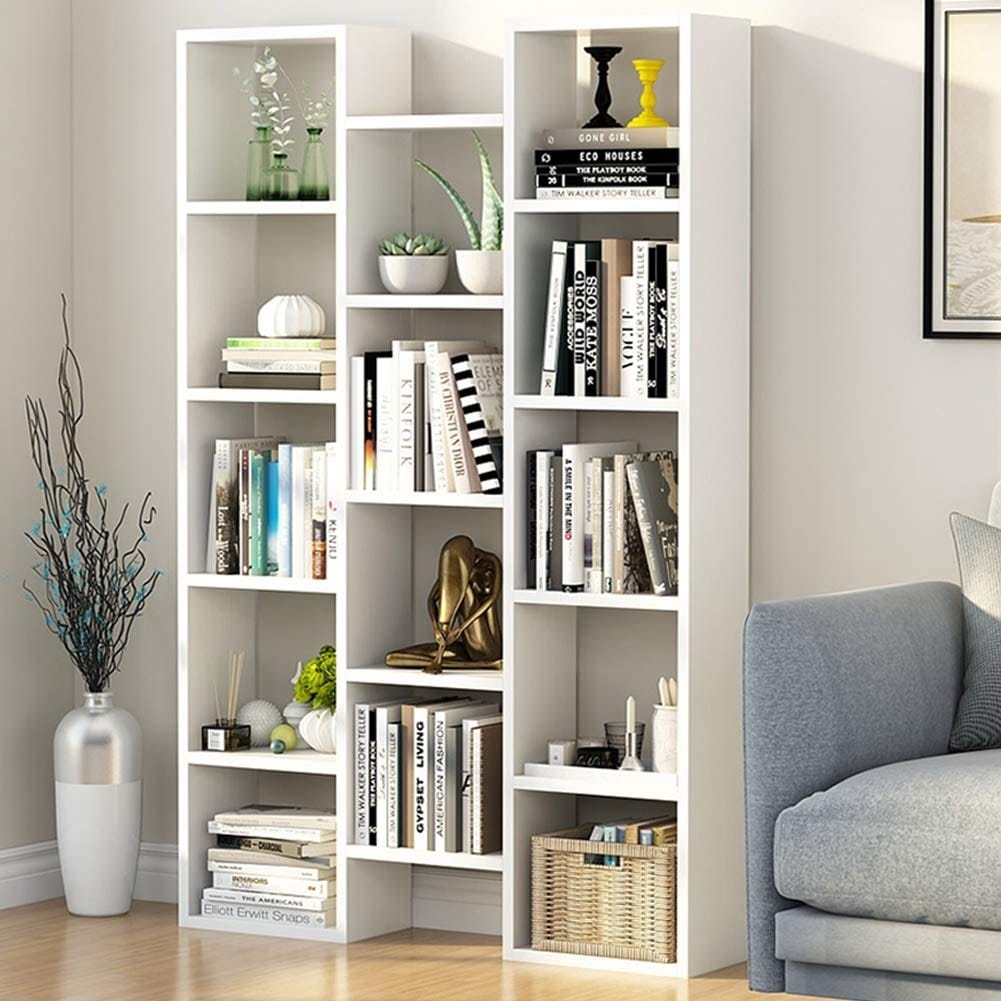Modern Bookcase, 5-Shelf Storage Organizer Bookshelf with 14-Cube Display  Book Shelf for Home Office, Living Room - Bed Bath & Beyond - 37702223