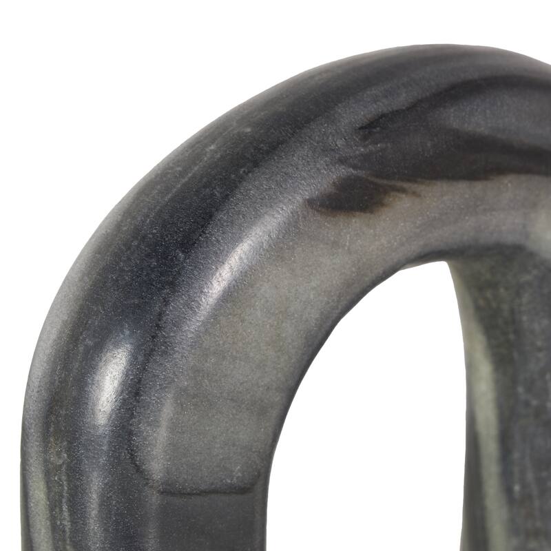 White or Black Marble Arched Abstract Decorative Sculpture with Varying Sizes (Set of 3)