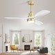 preview thumbnail 23 of 52, Sofucor 48 Inch Ceiling Fan with Light and Remote,Solid Wood Blades Low Profile,Smart Optional Work with Alexa/Google/App