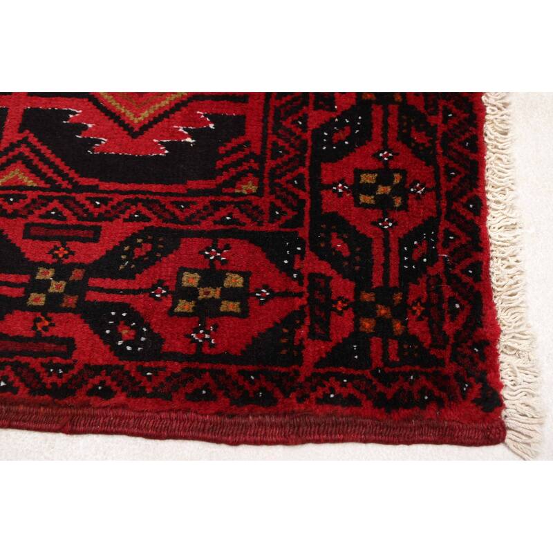 ECARPETGALLERY Hand-knotted Teimani Black, Red Wool Rug - 3'6 x 6'1