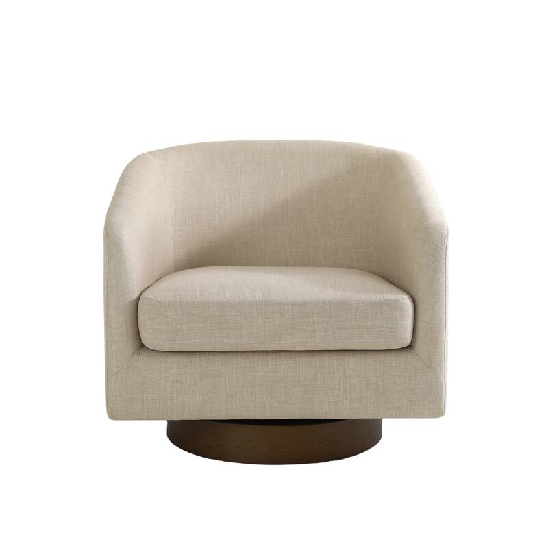 31.1'' W Modern Barrel Swivel Accent Chair