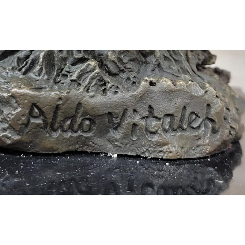 Native American Indian Dancers Rain Dance Bronze Sculpture Statue Original Art On Marble Base