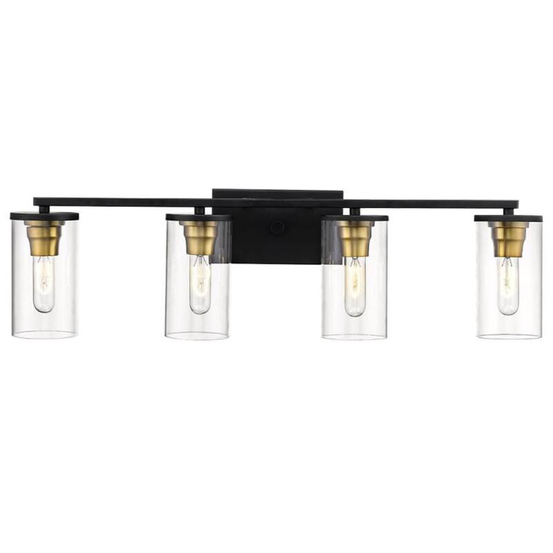 Millennium Lighting Pasadena 4 Light 32" Wide Bathroom Vanity Light - Matte Black / Heirloom Bronze