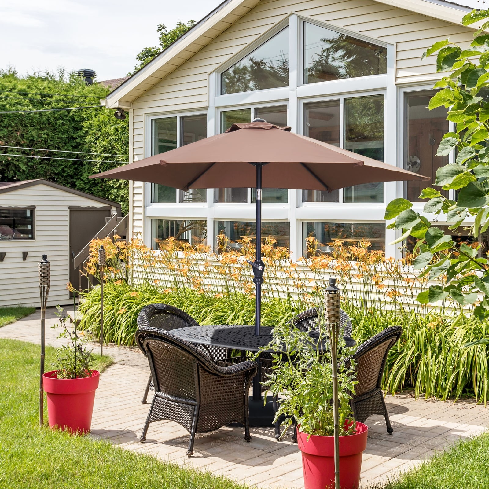 ボトムス house on the hill 90 (Umbrella) Ainfox-Patio-Umbrella-Without-