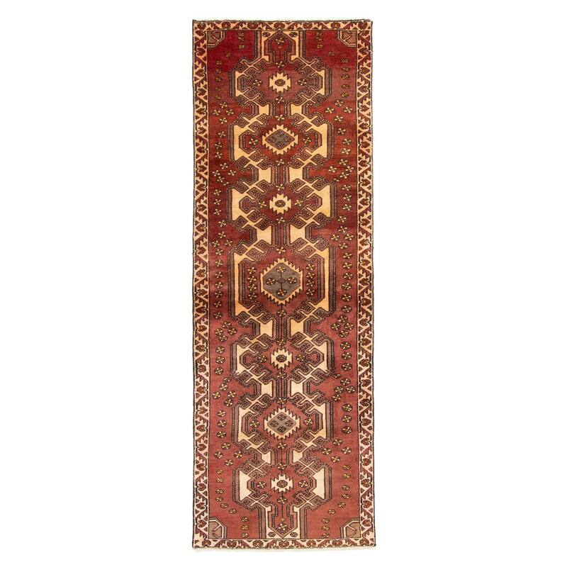 ECARPETGALLERY Hand-knotted Andelz Dark Red Wool Rug - 2'8 x 8'2