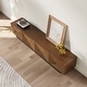 preview thumbnail 3 of 7, 78.74" Mid Century Modern TV Stands, with Brown Solid Wood Veneer, Media Consoler with 4 Cabinets
