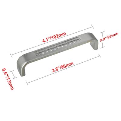 Utopia Alley Gleam Pull Handle - Decorative Cabinet Brushed Nickel Drop Pull Handles, 3.75" Center to Center