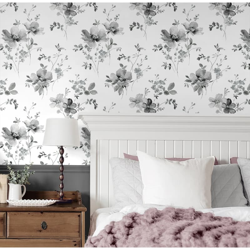 NextWall Watercolor Windflower Peel and Stick Wallpaper