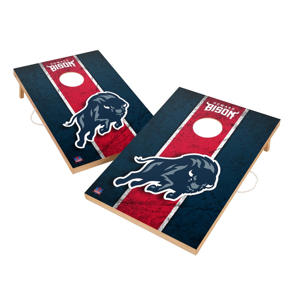 Vintage Howard University Bison Regulation 2x4 Cornhole Set