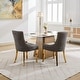 preview thumbnail 37 of 75, GDFStudio - Modern Dining Chair Set with Curved Gold-Plated Legs & Rivet Trim (Set of 2)