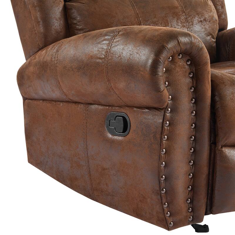 Charlie Bonded Leather Glider Recliner by Christopher Knight Home