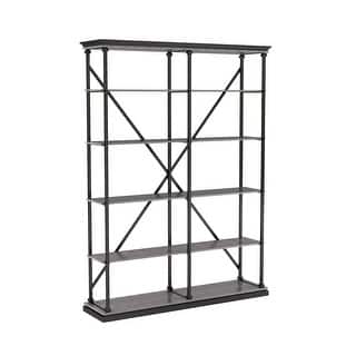 Marcin Transitional 58-inch 5-Shelf Metal Bookcase by Furniture of America