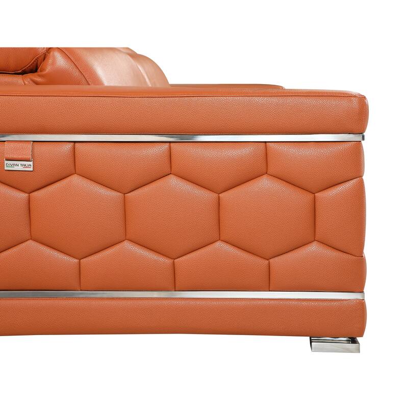 Top Grain Italian Leather Loveseat