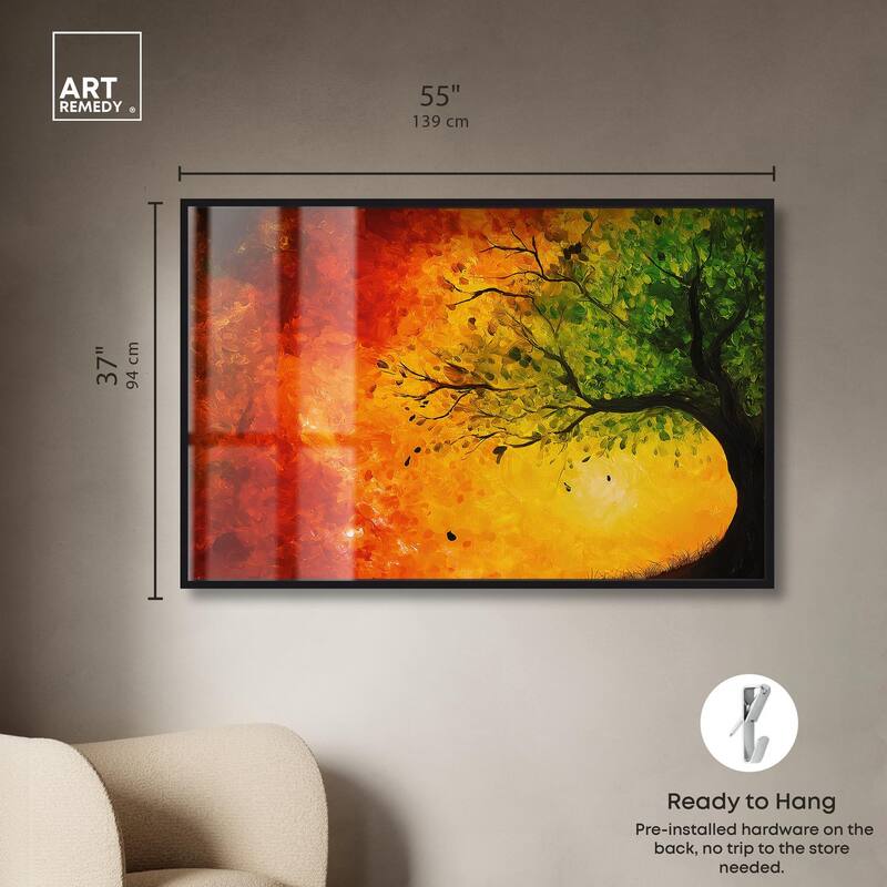 Fire and Ice Tree I Shadowbox by Art Remedy