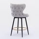 Modern 180° Swivel Bar Stool Chair Leathaire Fabric Bar Chairs with ...