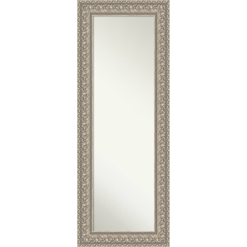 Sydney Non-Beveled Framed Full-Length On the Door Mirror - Sydney Silver - 21 x 55 in