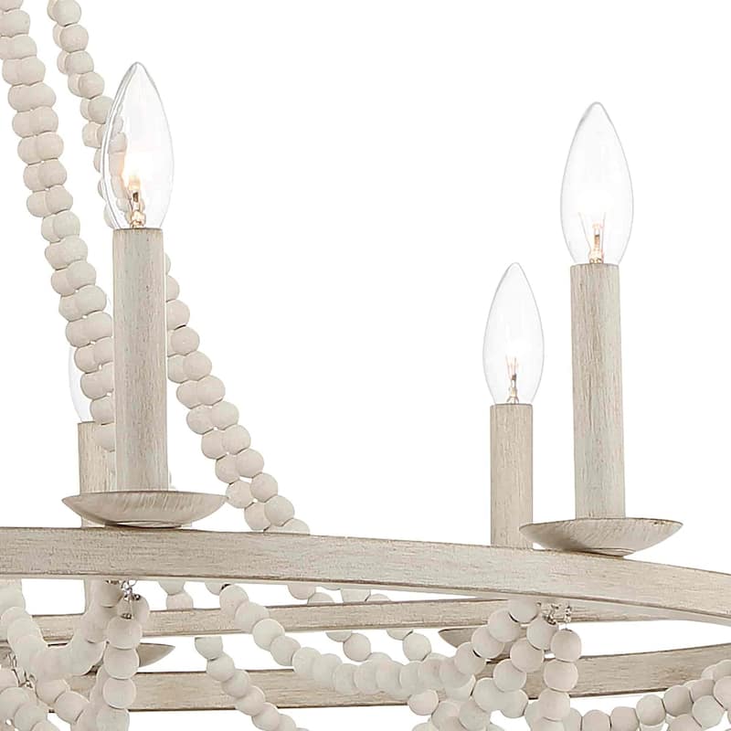 Cauhu 12-light Farmhouse Empire Beaded Chandelier - N/A
