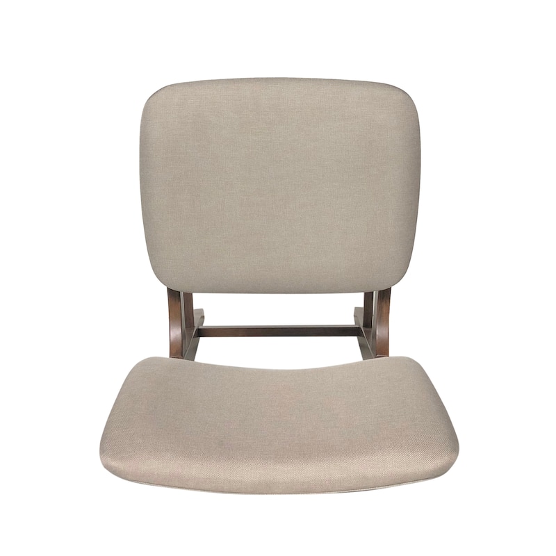 Mid-Century Modern Bar Stools With Soild Rubber Wood Frame, Set Of Two