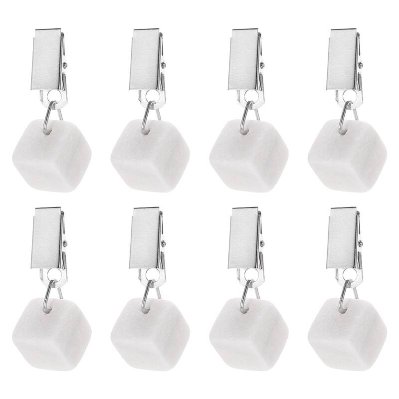 8PCS Marble Table Covers Pendant Stones Tablecloth Weights