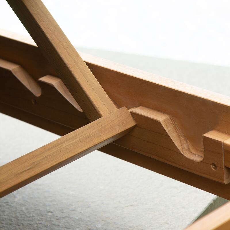 Cambridge Casual Napa Teak Chaise Lounge Chair with Cushion