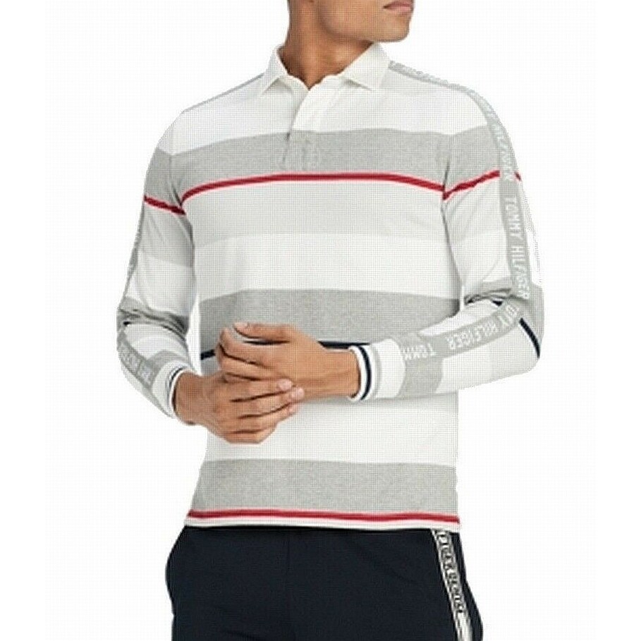 tommy hilfiger white long sleeve polo