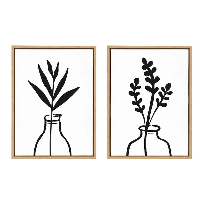 Kate and Laurel Sylvie Botanical Set by The Creative Bunch Studio - Natural