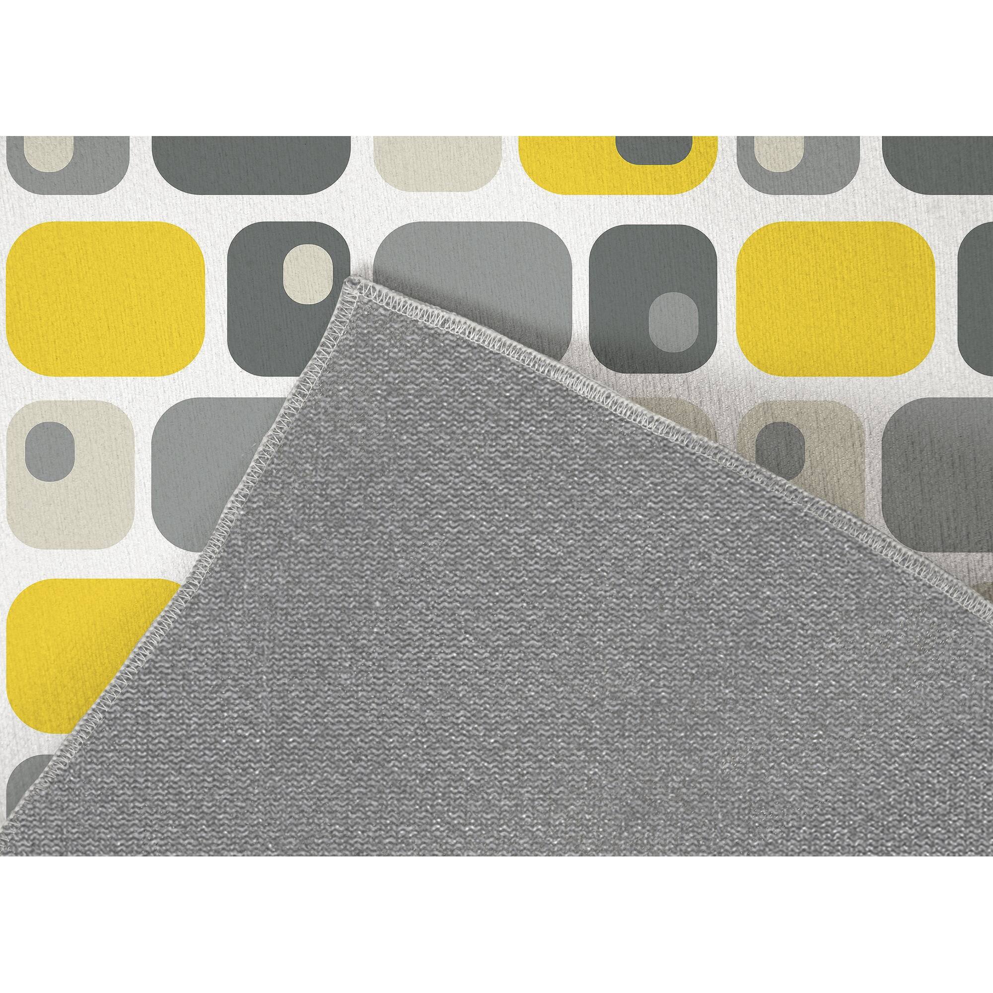 ROUNDED RECTANGLES YELLOW Outdoor Rug By Becky Bailey Bed Bath