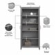 preview thumbnail 5 of 10, Key West Bathroom Storage Cabinet with Doors by Bush Furniture