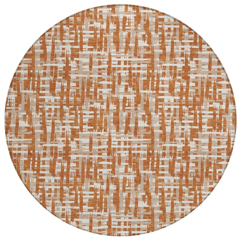 HomeRoots Abstract Transitional Rectangle Outdoor Rug