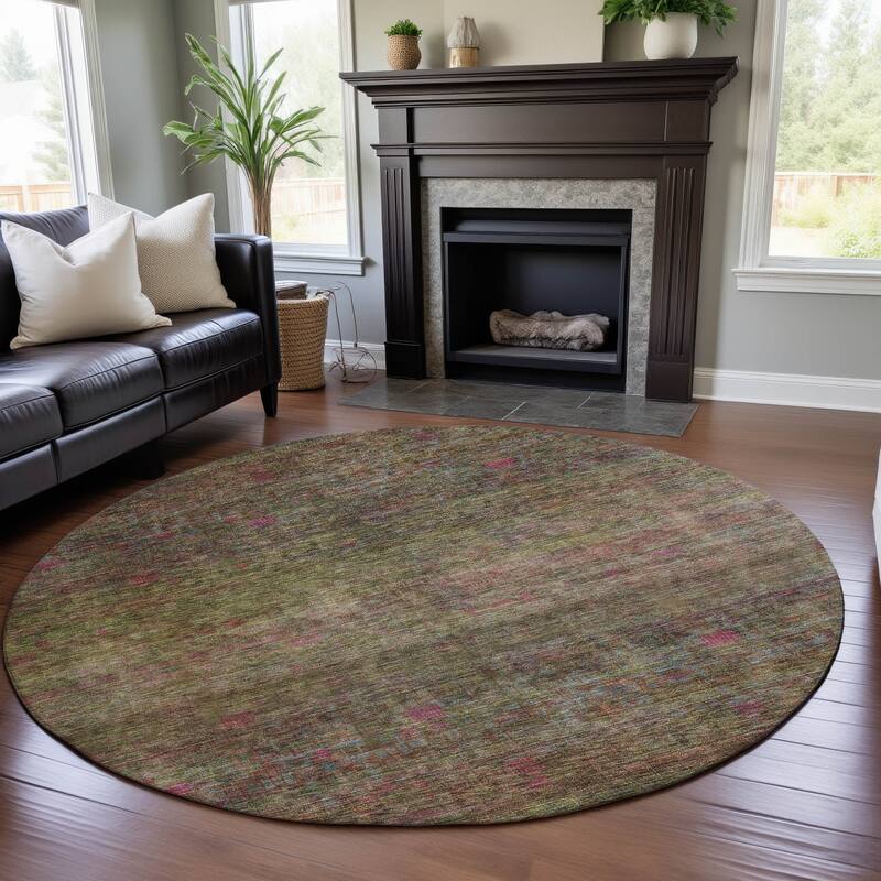 Premium Washable Super Soft Distressed Traditional Mayfield Rug - Cactus - 8' x 8'
