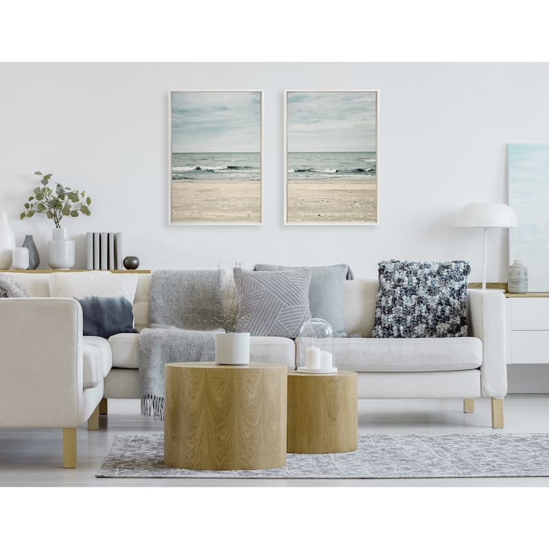 Kate and Laurel Sylvie Beach 2 Framed Canvas by Emiko and Mark Franzen
