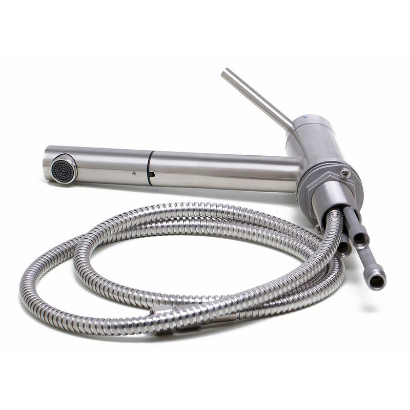 ALFI AB2025-BSS Brushed Pull Out Single Hole Kitchen Faucet