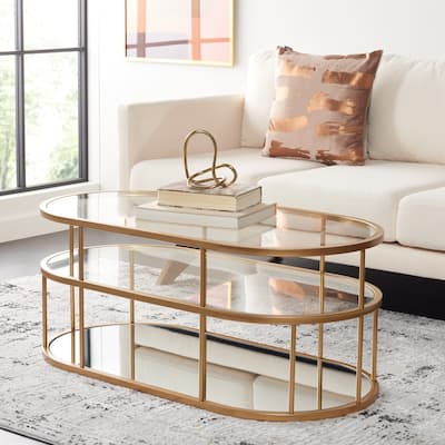 SAFAVIEH Frederica 3 Shelf Coffee Table - 42" L x 21" D x 17" H - 42Wx21Dx17H