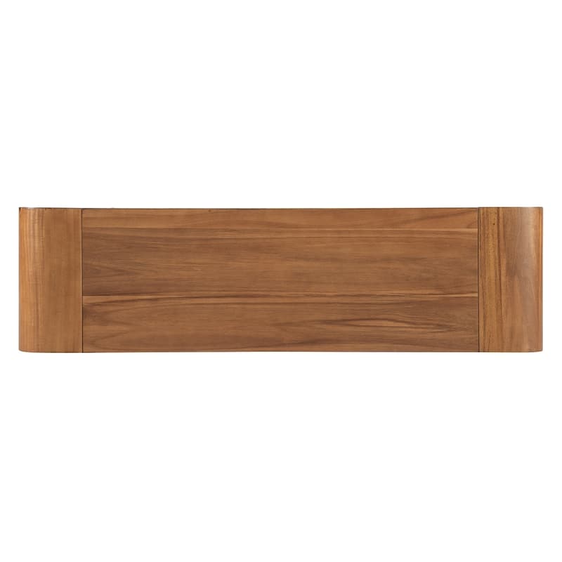Entryway Table Console Table with Fluted 2-Drawer Rustic Sofa Table