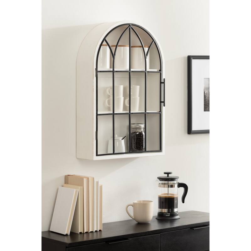 Kate and Laurel Megara Arched Wall Mounted Cabinet - 16x5x24