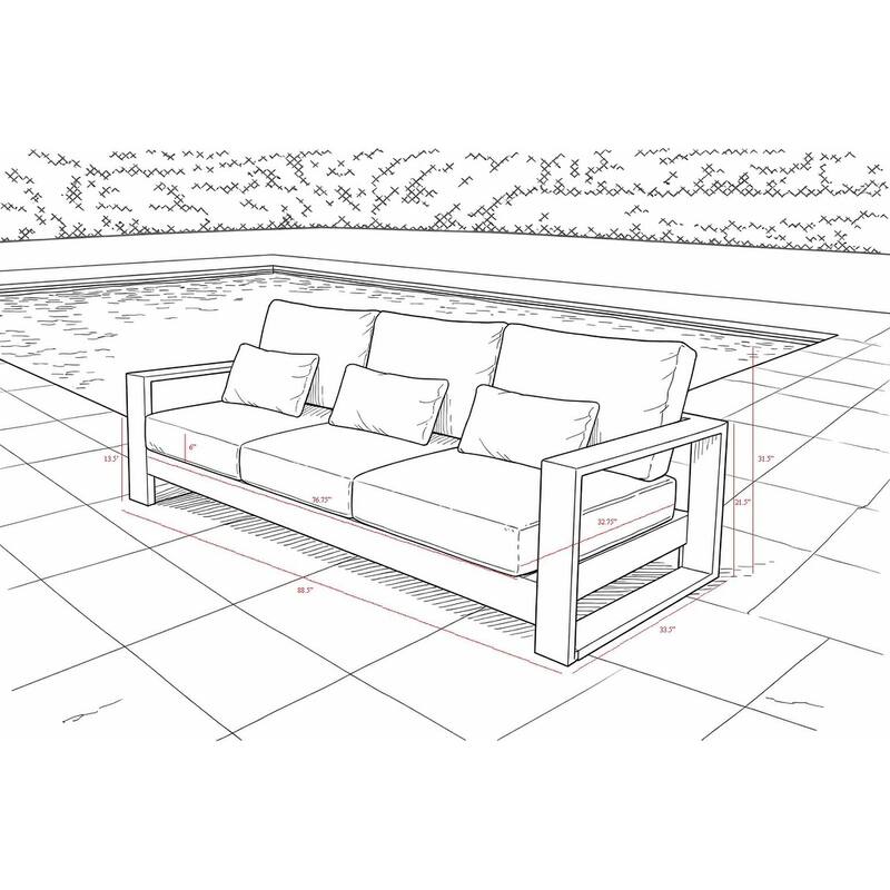 Ascot White 4-Piece Aluminum Outdoor Conversation Seating Set