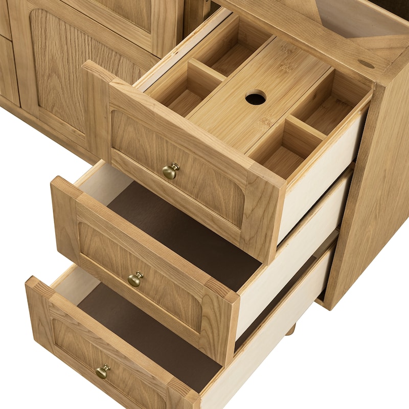 James Martin Vanities Laurent 36" Single Vanity, Light Natural Oak