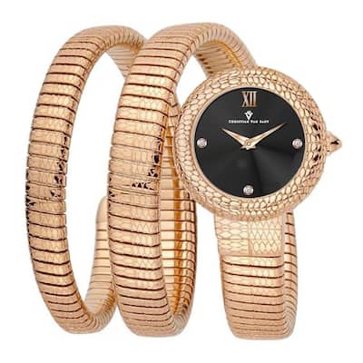 Christian Van Sant Women's Naga Black Dial Watch - CV0890 - 6 (36)