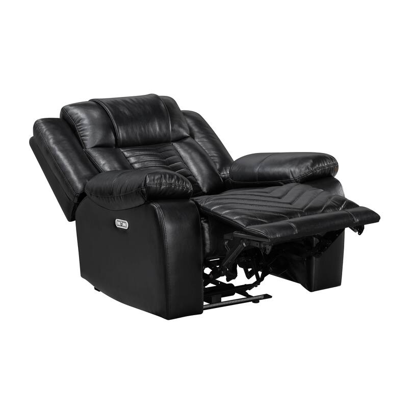 Ridge 40" Faux Leather Power Recliner - LED and Charging Ports