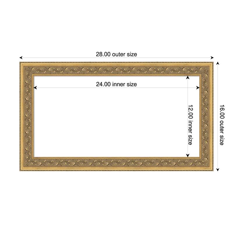 Carter Dark Gold Framed Dry Erase Magnetic Board - 28 x 16 in
