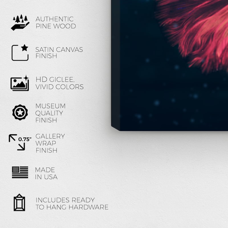 Wynwood Studio Canvas Animals Dressed in coral Orange and Modern & Contemporary Wall Art Canvas Print