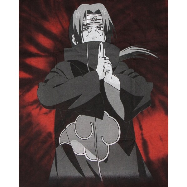 Naruto Men's Itachi Tie Dye Front And Back Print Adult Short