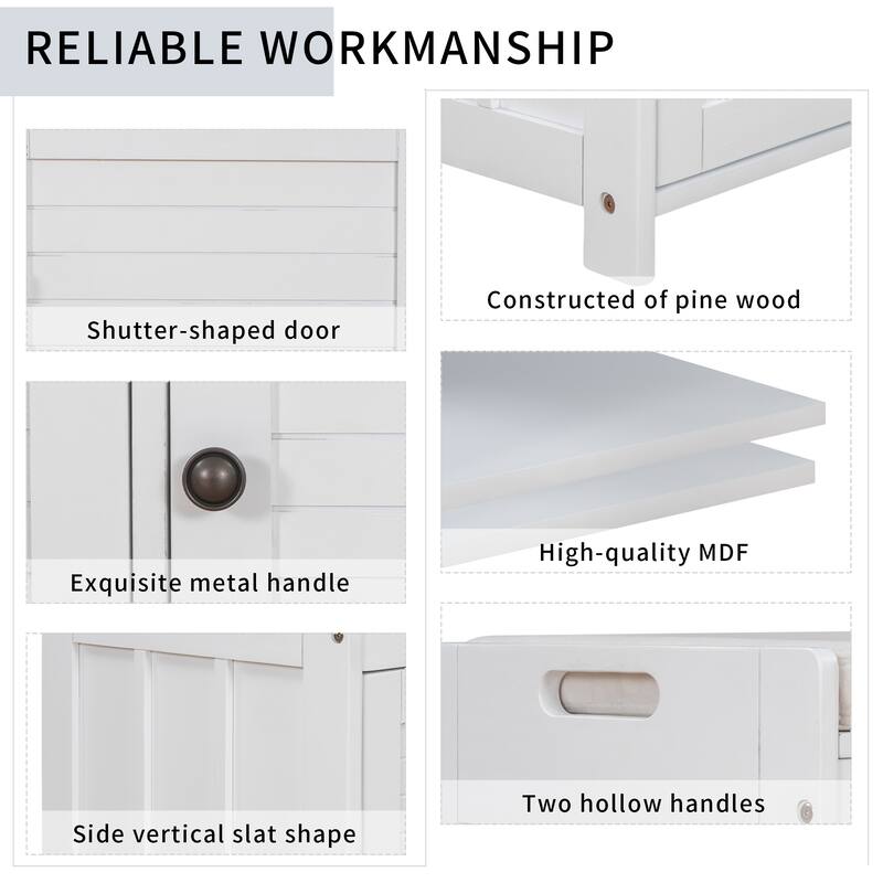 Wood Storage Ottoman Bench 43.50 Inch Entryway Shoe Bench with Adjustable Shelves, Retro Upholstered Bench for Bedroom